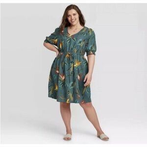 New Ava & Vic green floral dress 2X